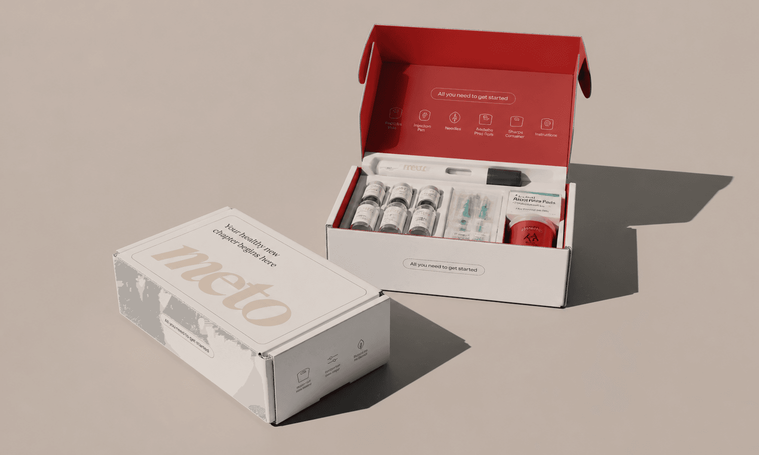 Meto insulated shipping box with vials